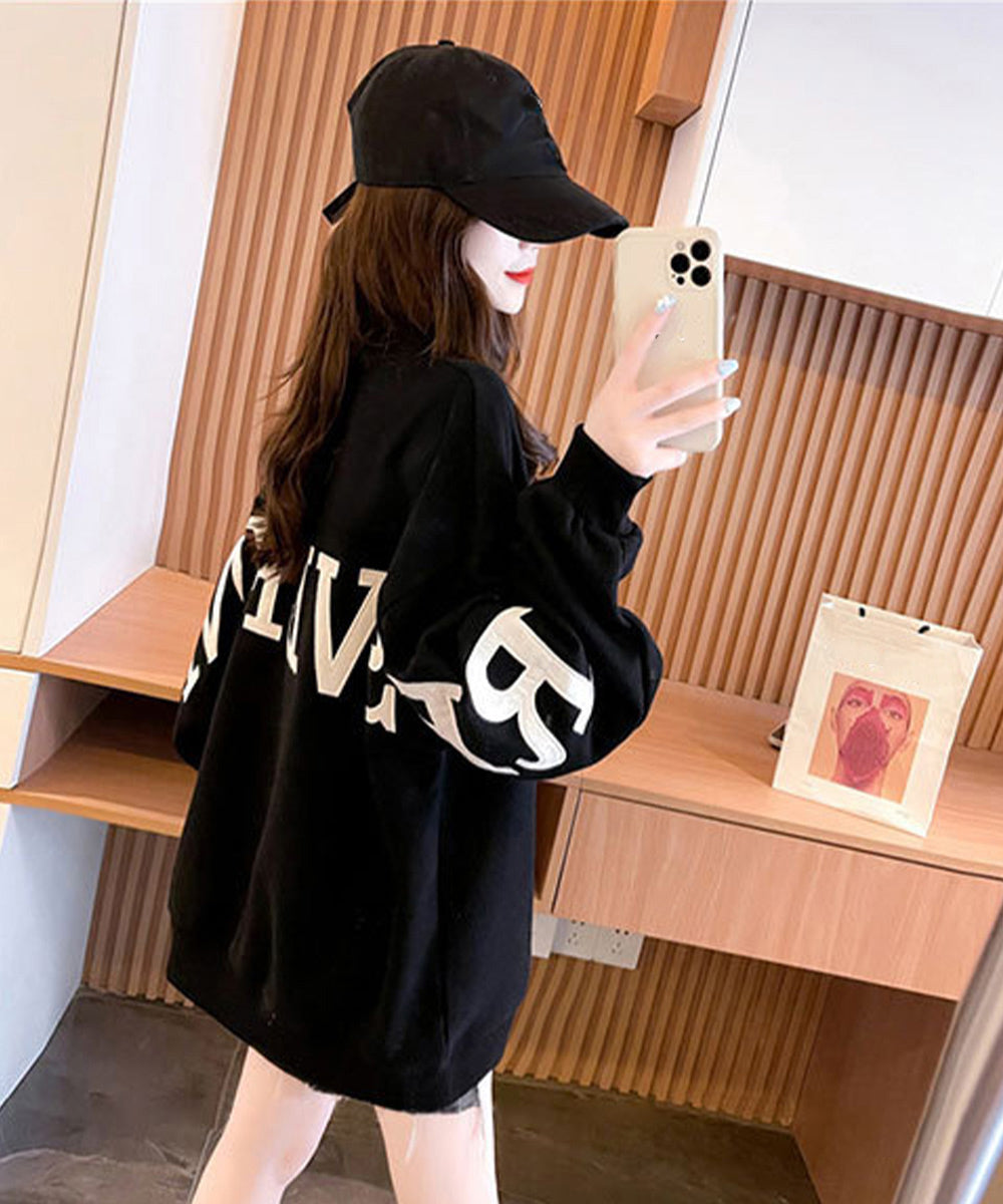 Waffle Knit Logo Travel Sweatshirt