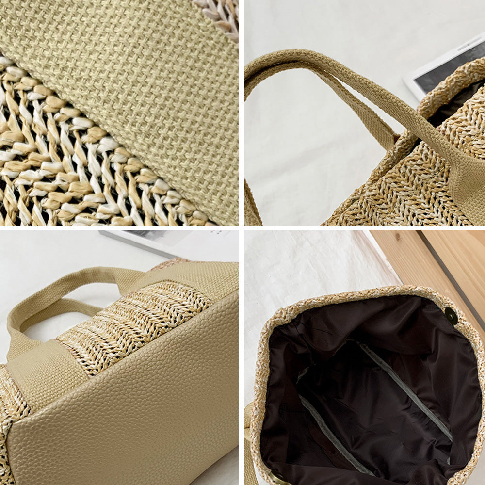Chic Casual Straw Handbag