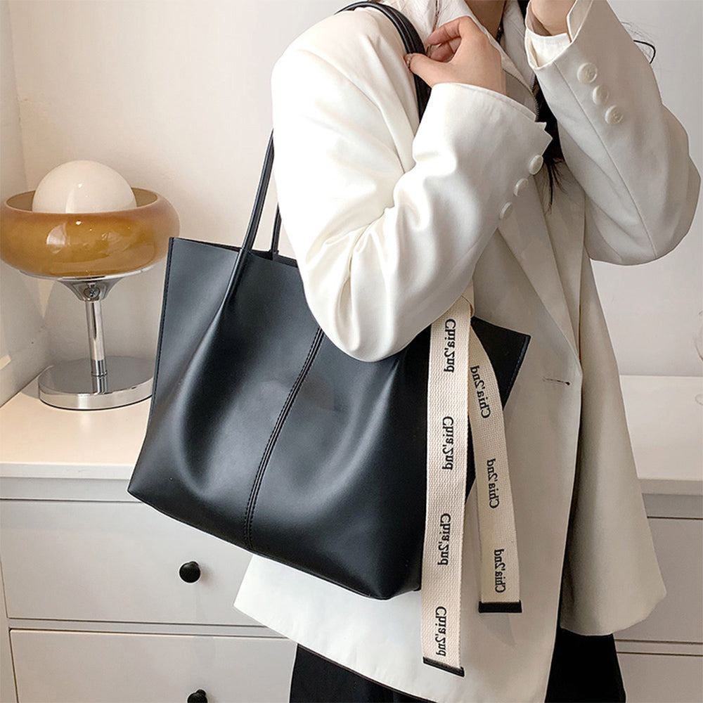 Anytime Ribbon Accent Tote with Inner Pouch